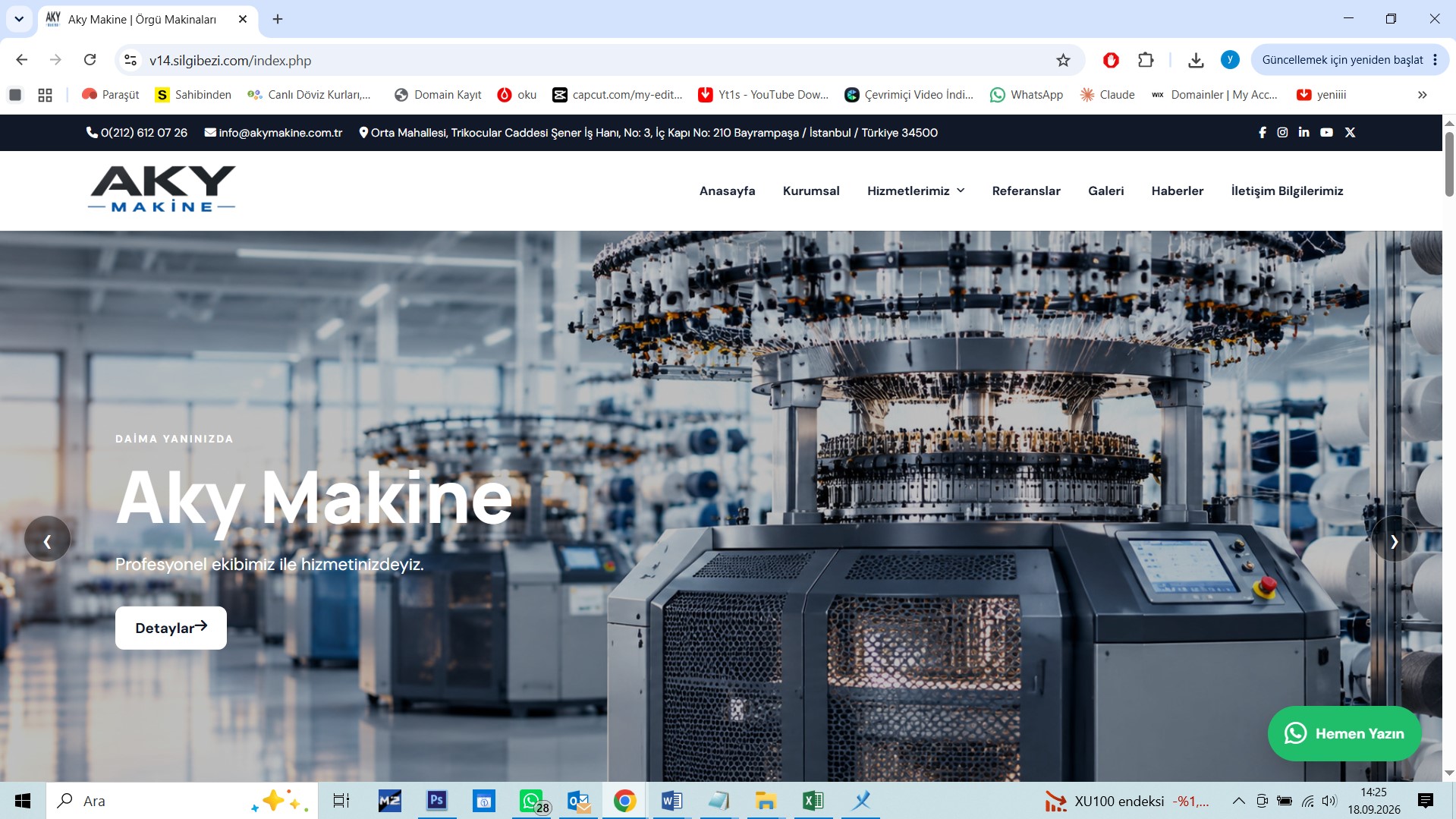 V14 Makine Web Tasarım